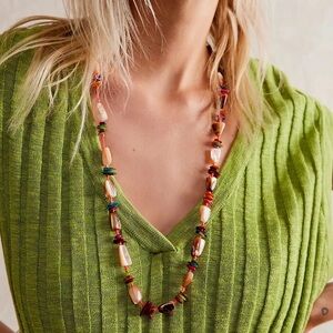 Free People Ariana Ost at the Market Necklace Neon Cord NWT